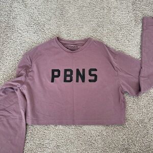 PBNS Mauve Long Sleeve Crop Top